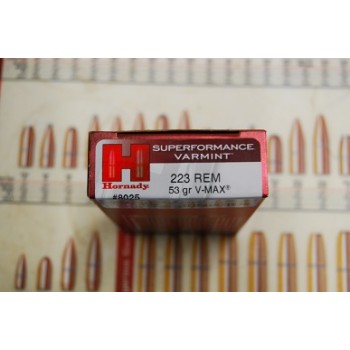 .223 Hornady 53gr V-MAX Box of 20